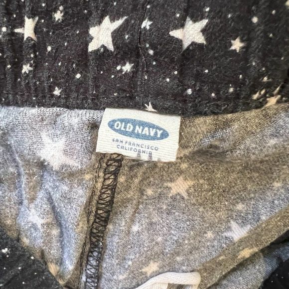 🌿4/$35🌿 OLD NAVY Black White Star Flannel Pyjama Pants (M) - Picture 5 of 7